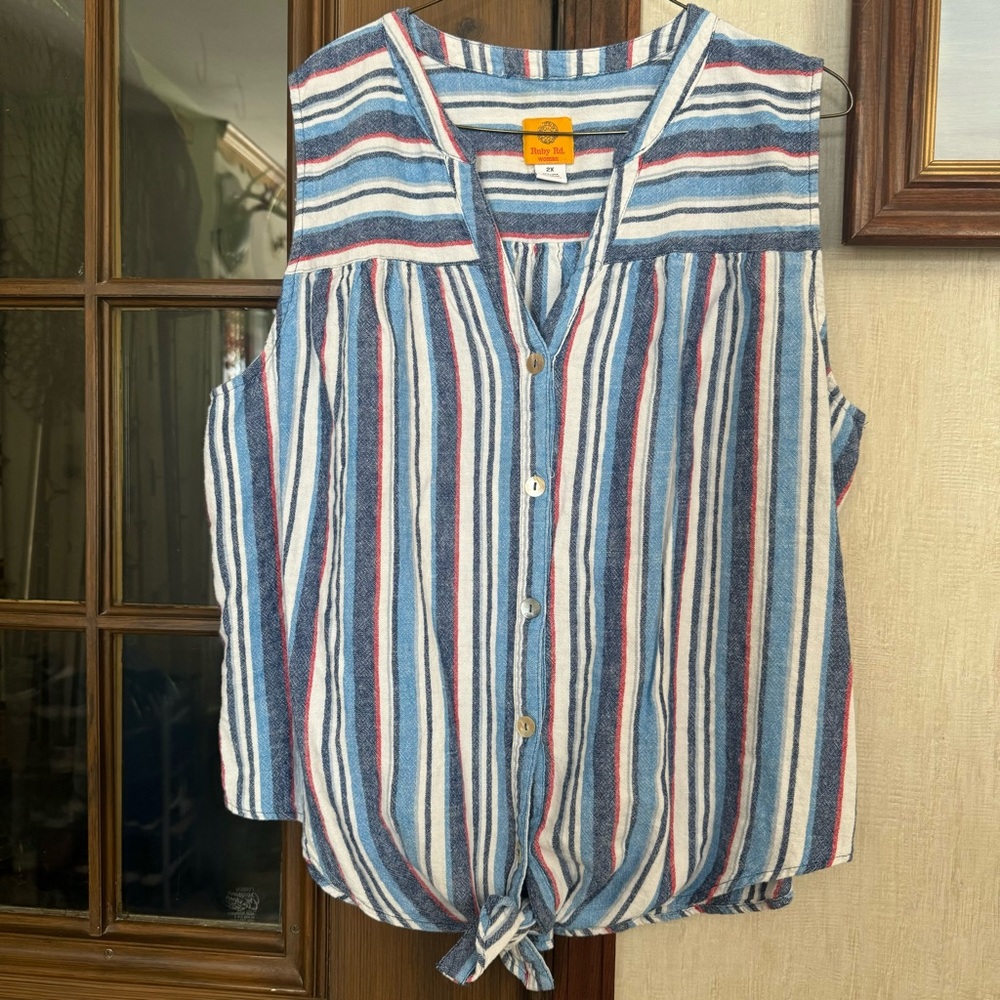Ruby Rd Striped Sleeveless Top